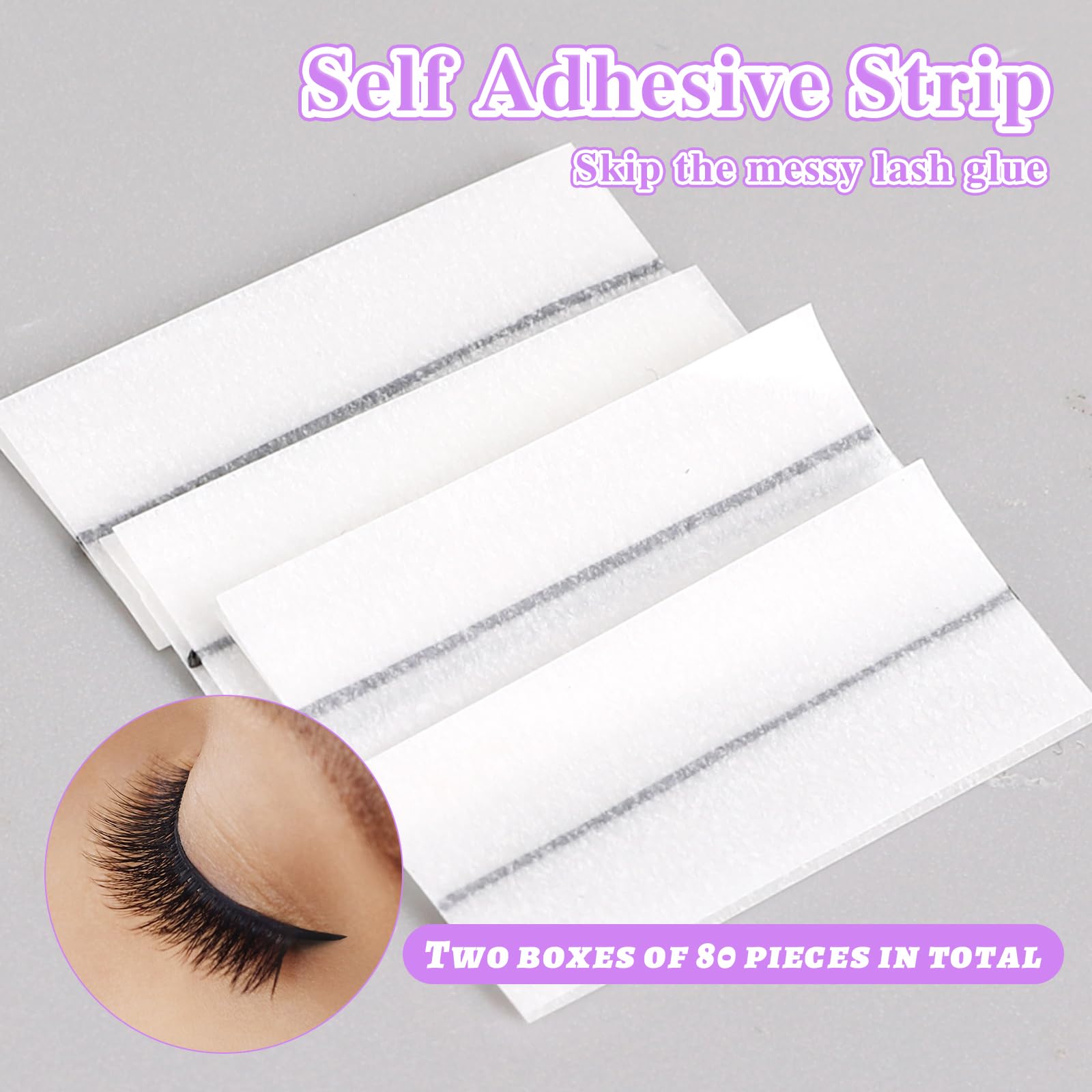 속눈썹 접착 스트립, 자체 접착 속눈썹 스트립, 푹신하 - Glue Stick Pack 리뷰 및 가격