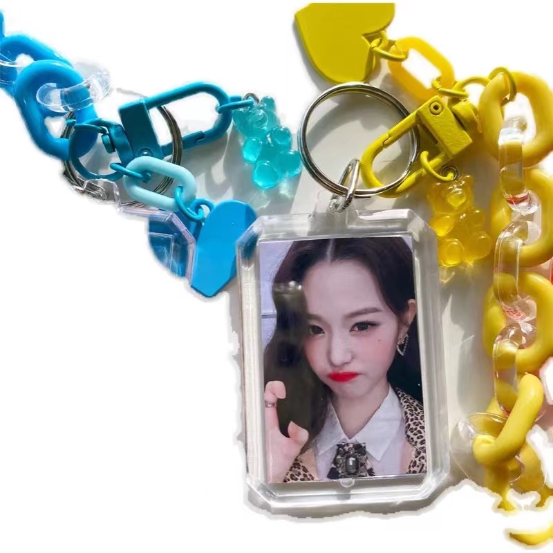 Kpop 아이돌 사랑 사진 앨범 펜던트 엽서 사진 체인 - Stationery And Office Supply Chain 리뷰 및 가격
