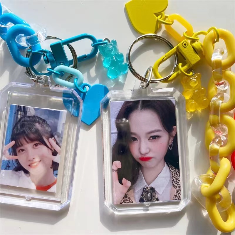 Kpop 아이돌 사랑 사진 앨범 펜던트 엽서 사진 체인 - Stationery And Office Supply Chain 리뷰 및 가격